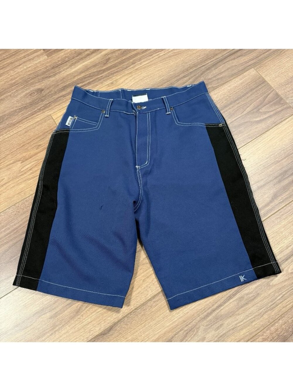 Vintage Kikwear Baggy Short Mens 34 Blue Skate Grunge Rave 90s USA